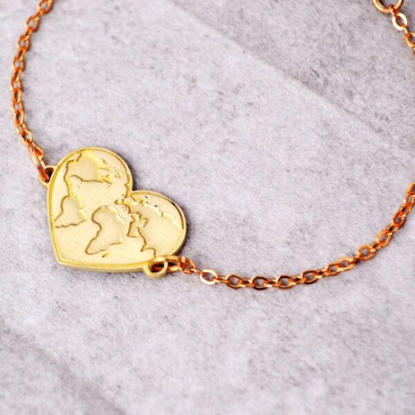 Μπρούτζινο βραχιόλι παγκόσμιος χάρτης