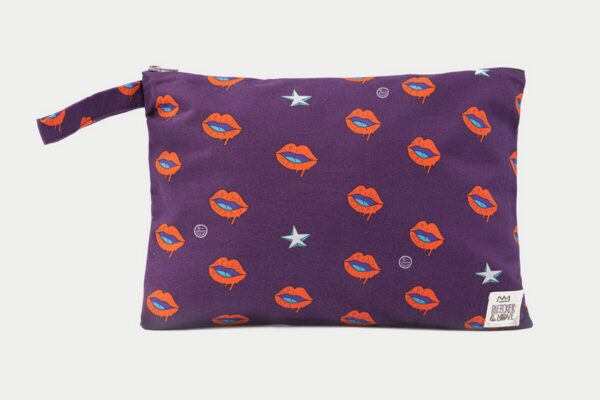 Τσάντα “lips purple”
