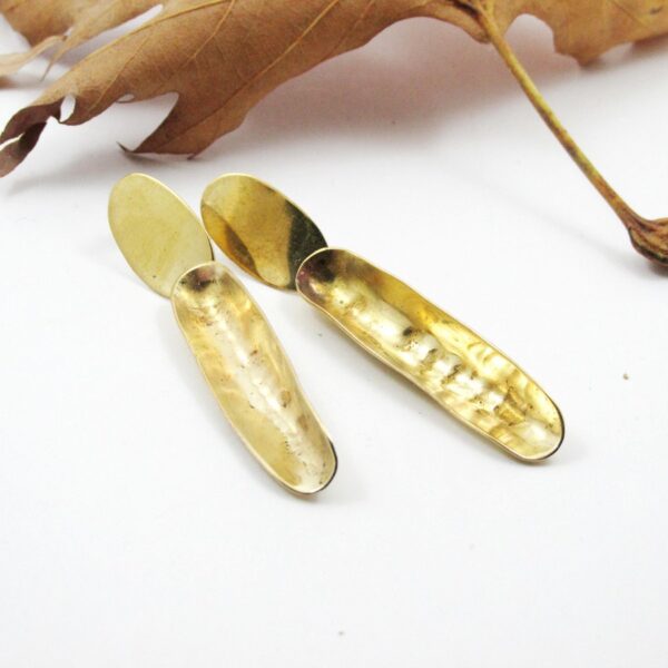 Χειροποίητα σκουλαρίκια απο μπρούτζο & ασήμι