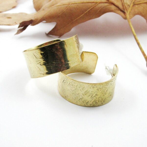 Χειροποίητα σκουλαρίκια απο μπρούτζο & ασήμι